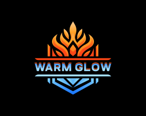 Fire Ice Heating logo design