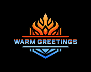 Fire Ice Heating logo design