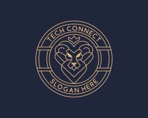 Elegant Lion Crown Logo
