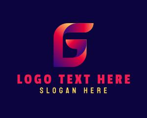 Gradient Business Ribbon Letter G logo