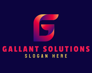 Gradient Business Ribbon Letter G logo design