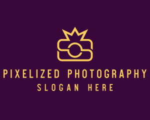 Camera Photographer Crown  logo design