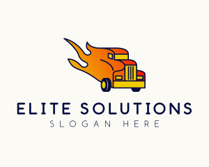 Flaming Freight Truck Logo