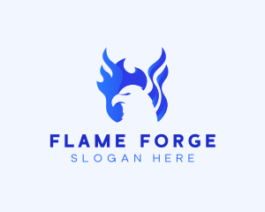 Angry Eagle Flame logo design