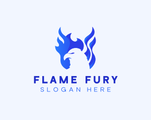 Angry Eagle Flame logo design