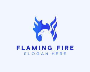 Angry Eagle Flame logo design