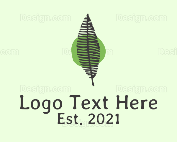 Organic Fern Leaf Logo