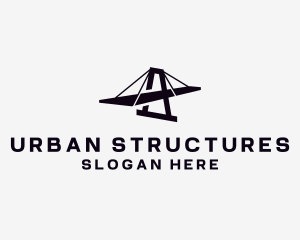 Construction Bridge Structure logo design