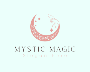 Starry Floral Moon logo design