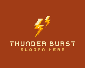 Pixel Lightning Bolts logo