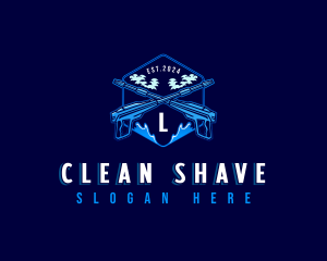 Pressure Washer Cleaning logo design