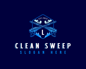 Pressure Washer Cleaning logo design