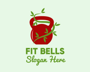 Red Kettlebell Vine logo design