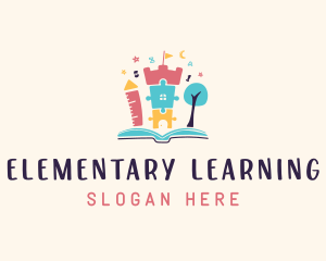 Kindergarten Daycare Learning logo design