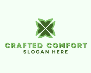 Four Leaf Heart Clover logo design