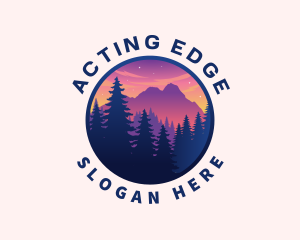 Forest Outdoor Mountain logo design