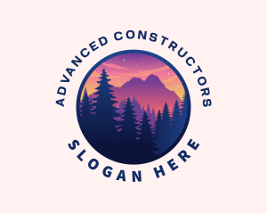 Forest Outdoor Mountain logo design