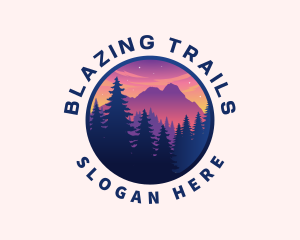 Forest Outdoor Mountain logo design