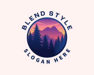 Forest Outdoor Mountain logo design