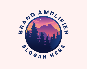 Forest Outdoor Mountain logo design