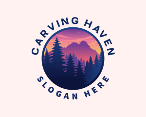 Forest Outdoor Mountain logo design