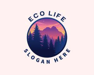 Forest Outdoor Mountain logo design