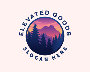 Forest Outdoor Mountain logo design