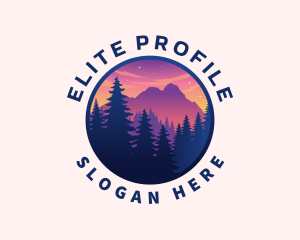 Forest Outdoor Mountain logo design