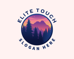 Forest Outdoor Mountain logo design