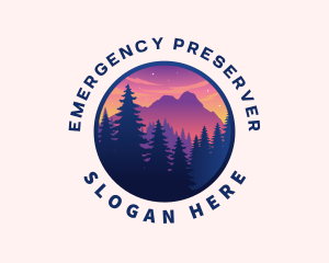 Forest Outdoor Mountain logo design