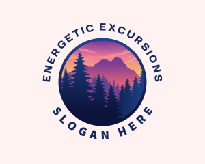 Forest Outdoor Mountain logo design