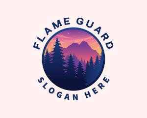 Forest Outdoor Mountain logo design