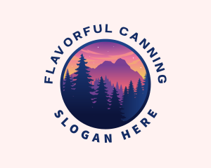 Forest Outdoor Mountain logo design