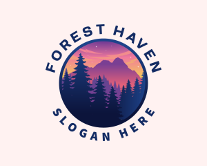 Forest Outdoor Mountain logo design