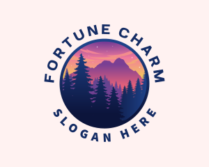 Forest Outdoor Mountain logo design