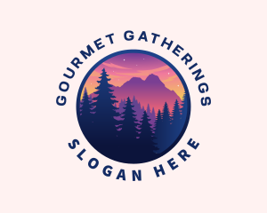 Forest Outdoor Mountain logo design