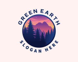 Forest Outdoor Mountain logo design