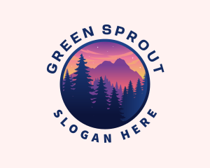 Forest Outdoor Mountain logo design