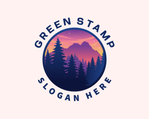 Forest Outdoor Mountain logo design