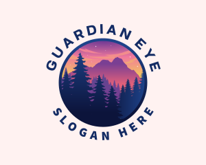 Forest Outdoor Mountain logo design