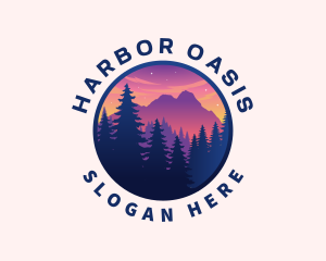 Forest Outdoor Mountain logo design