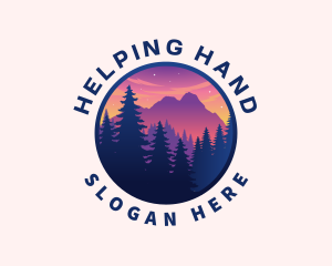 Forest Outdoor Mountain logo design