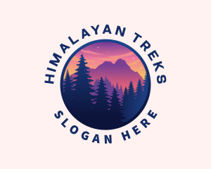 Forest Outdoor Mountain logo design