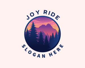 Forest Outdoor Mountain logo design