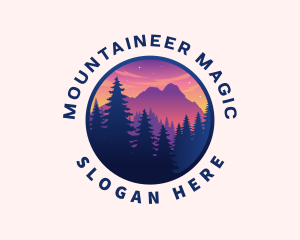 Forest Outdoor Mountain logo design