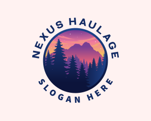 Forest Outdoor Mountain logo design