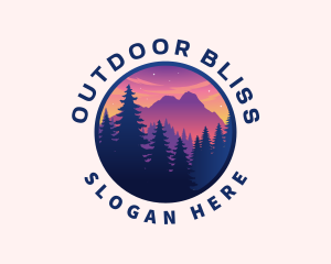 Forest Outdoor Mountain logo design