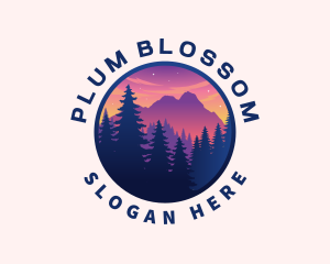 Forest Outdoor Mountain logo design