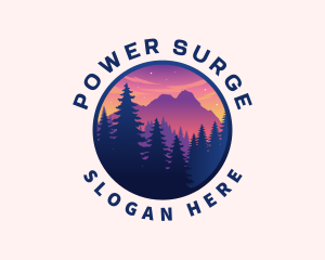 Forest Outdoor Mountain logo design