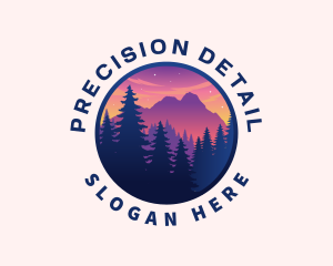 Forest Outdoor Mountain logo design